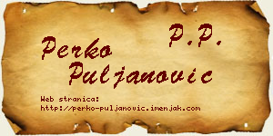 Perko Puljanović vizit kartica